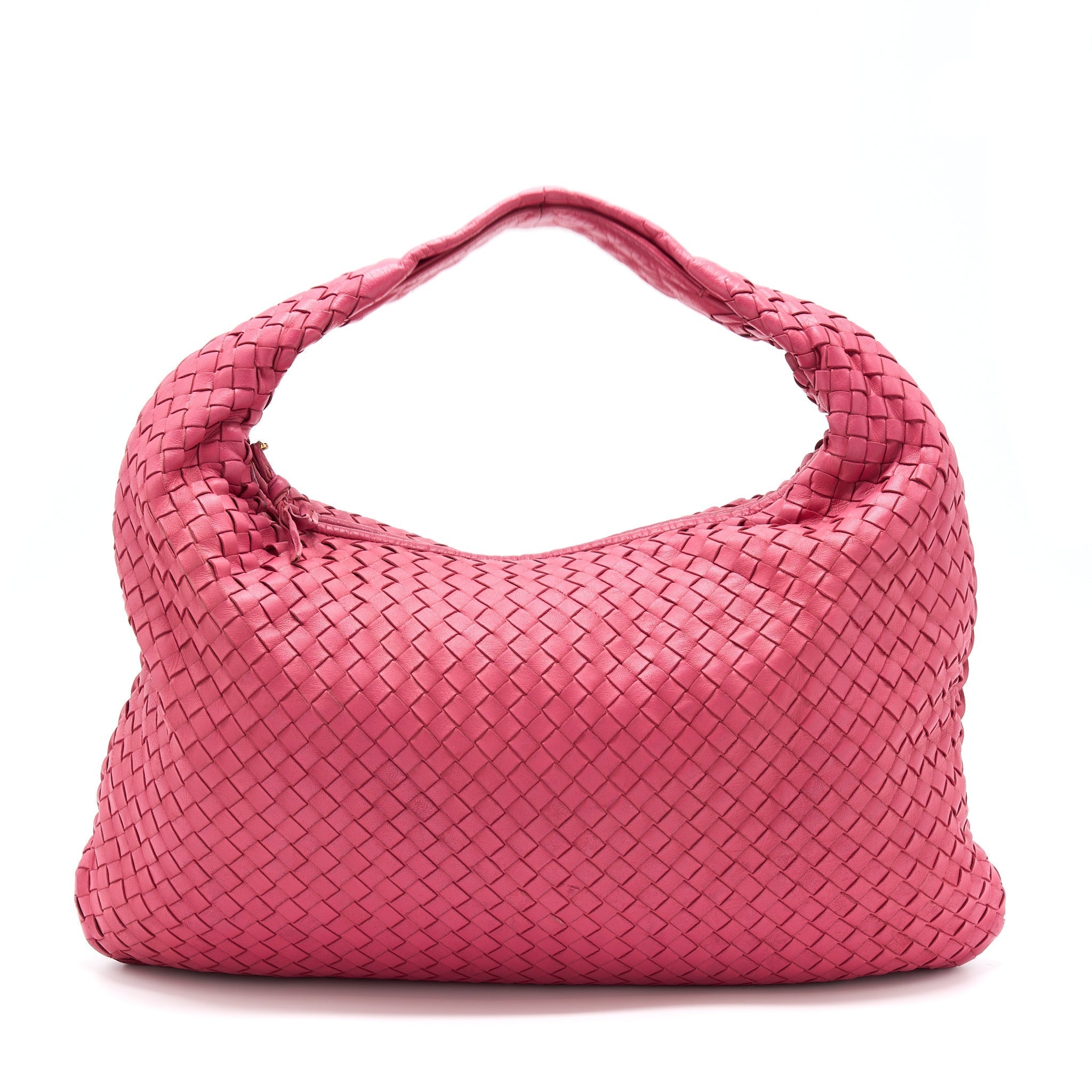 BOTTEGA VENETA INTERCCIATO HOBO BAG PINK GHW