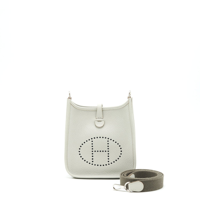 HERMES MINI EVELYNE GRIS PERLE / ETAIN SHW
