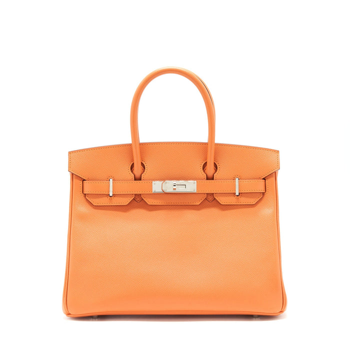 HERMES BIRKIN 30 EPSOM ORANGE SHW
