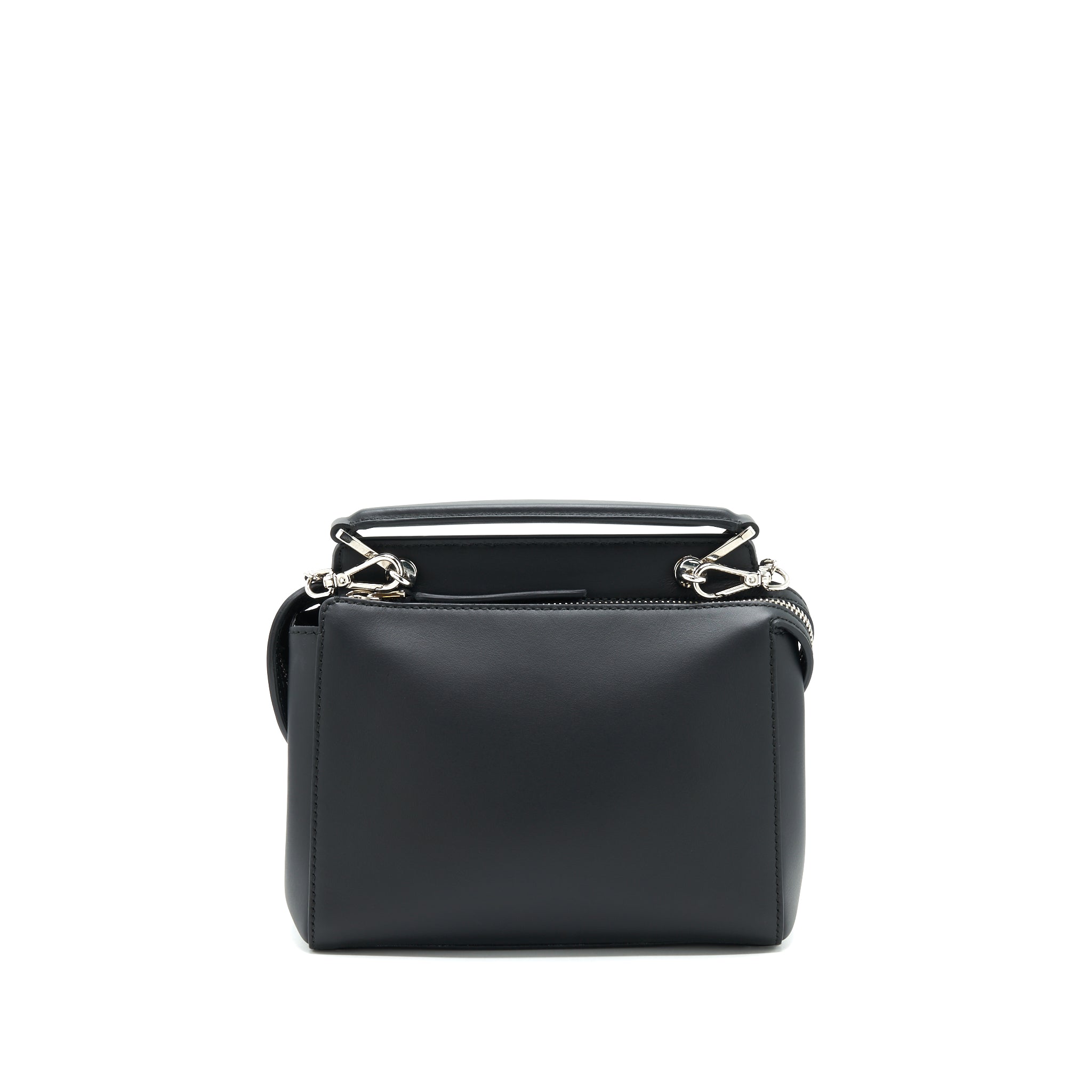 FENDI DOTCOM SHOULDER BAG BLACK WITH STITCH DETAILS