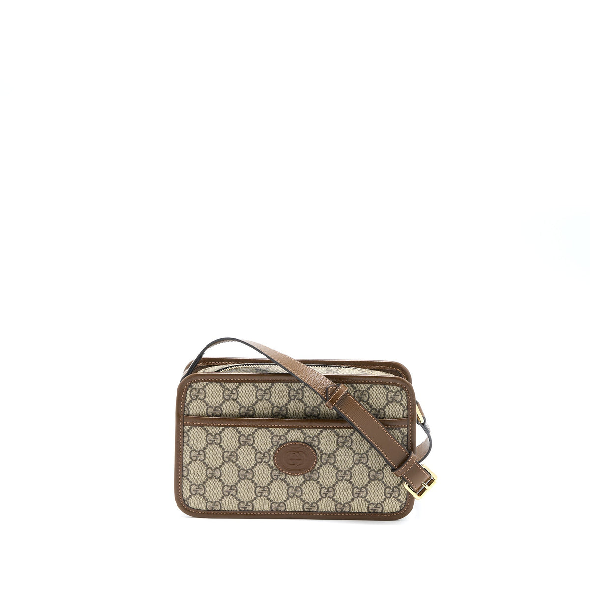 GUCCI MINI BAG INTERLOCKING G IN GG SUPREME CANVAS GHW