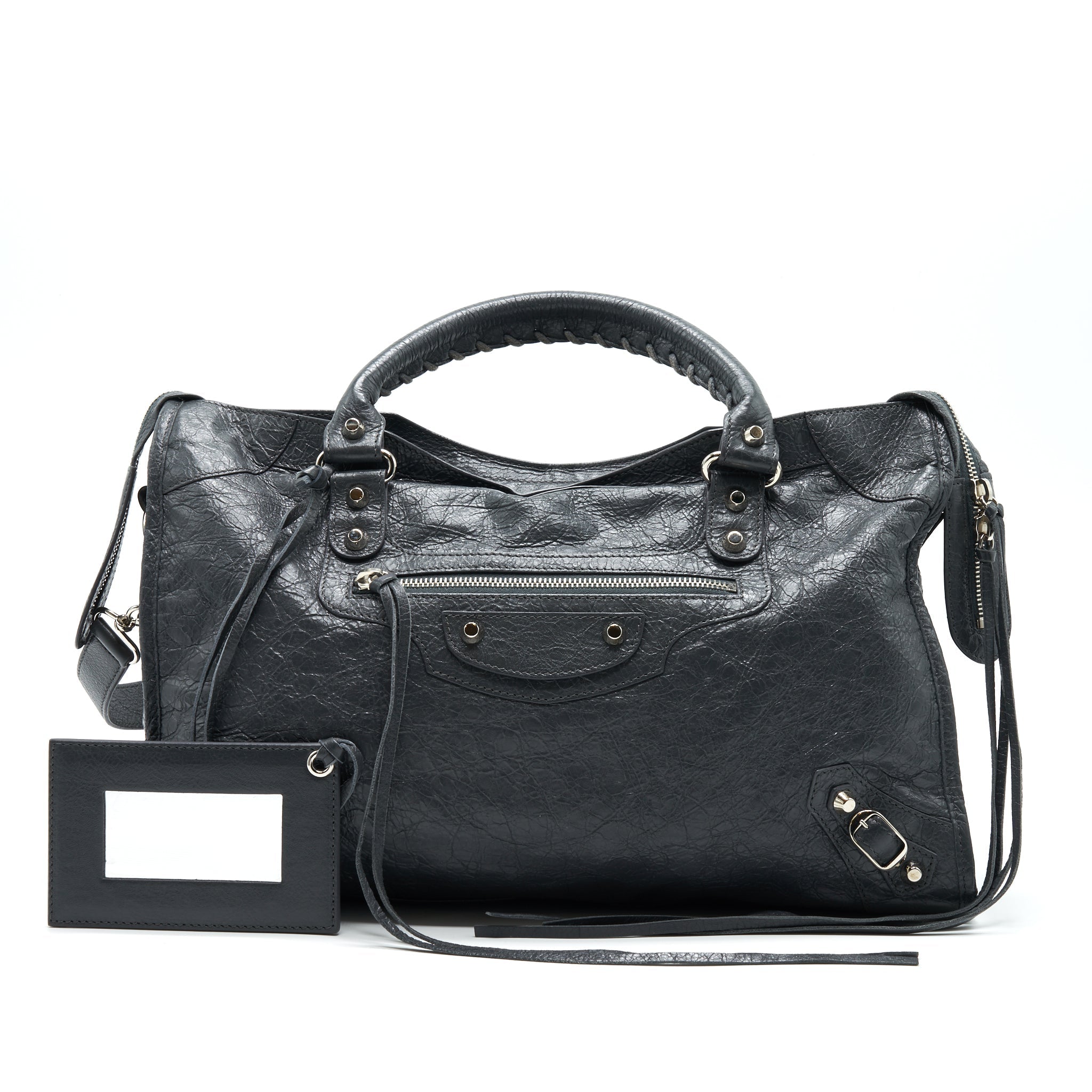 BALENCIAGA MEDIUM GIANT CITY BAG GREY WITH SHW