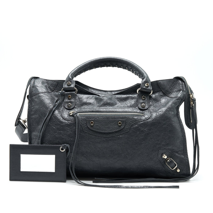 BALENCIAGA MEDIUM GIANT CITY BAG GREY WITH SHW