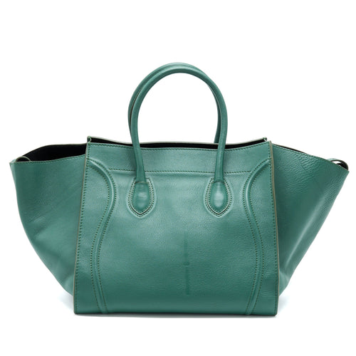 CELINE PHANTOM TOTE BAG DARK GREEN