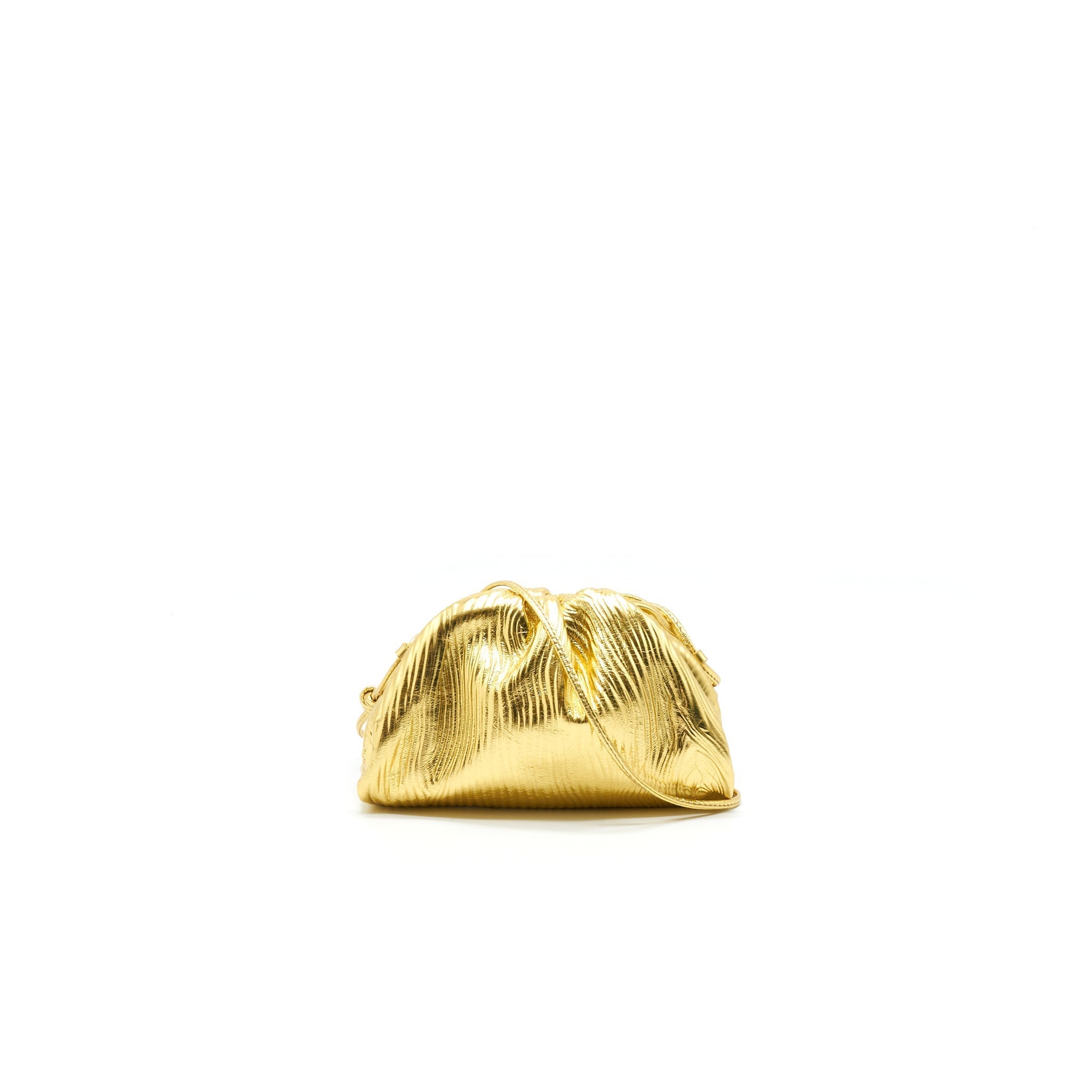 BOTTEGA VENETA THE MINI POUCH COLOR ORO
