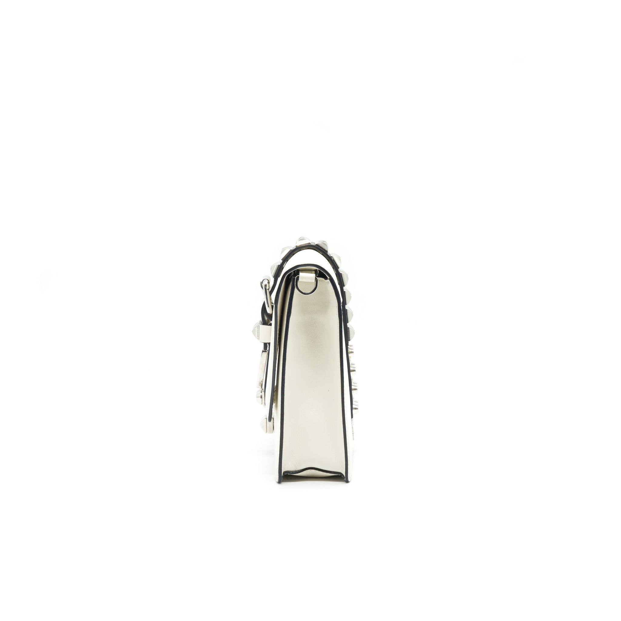 PRADA WOMAN'S MESSANGER BAG WHITE WITH SHW