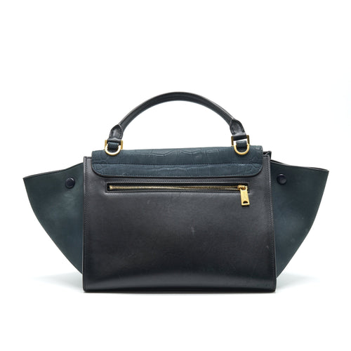 CELINE TRAPEZE BAG DEEP GREY / BLACK GHW