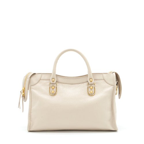 BALENCIAGA MINI CITY BAG BEIGE GHW