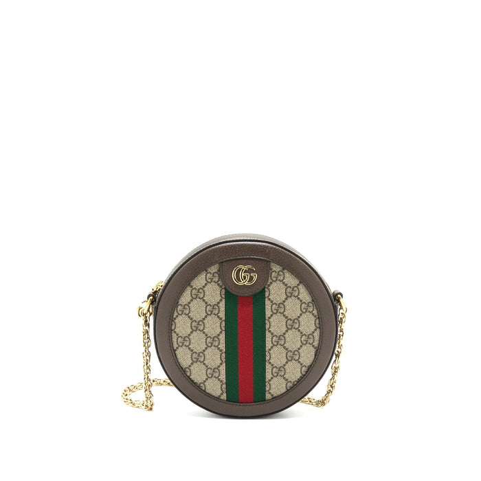 GUCCI MINI OPHIDIA GG ROUND CROSSBODY BAG