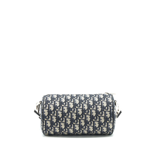 DIOR BLUE OBLIQUE MESSENGER ROLLER BAG