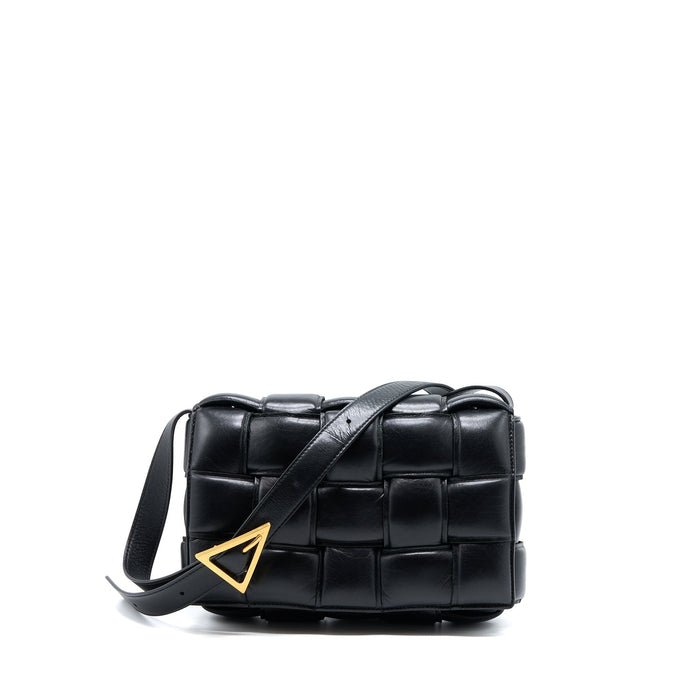 BOTTEGA VENETA PADDED CASSETTE BLACK GHW