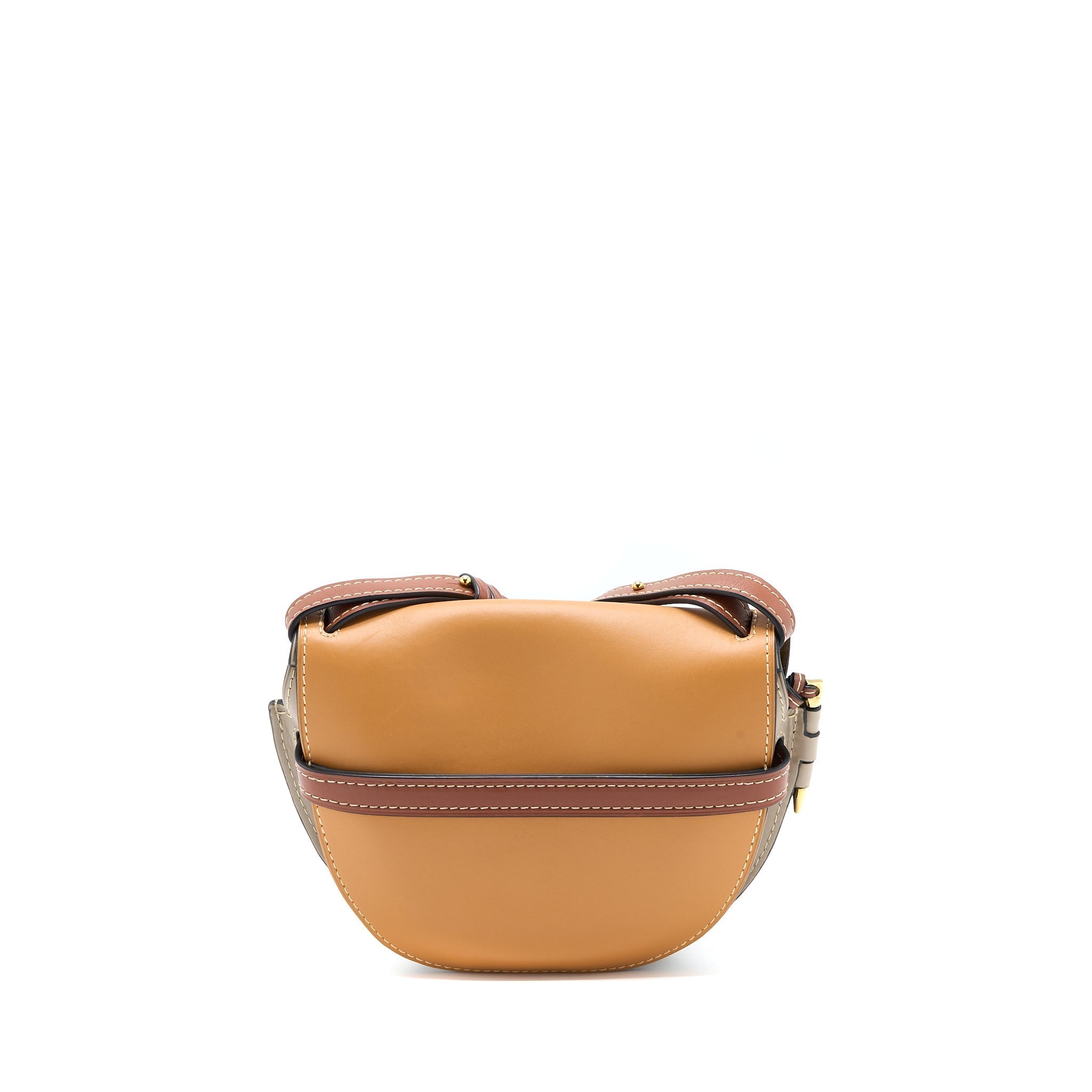 LOEWE GATE BAG SOFT CALFSKIN AMBER/LIGHT GREY/RUST GHW