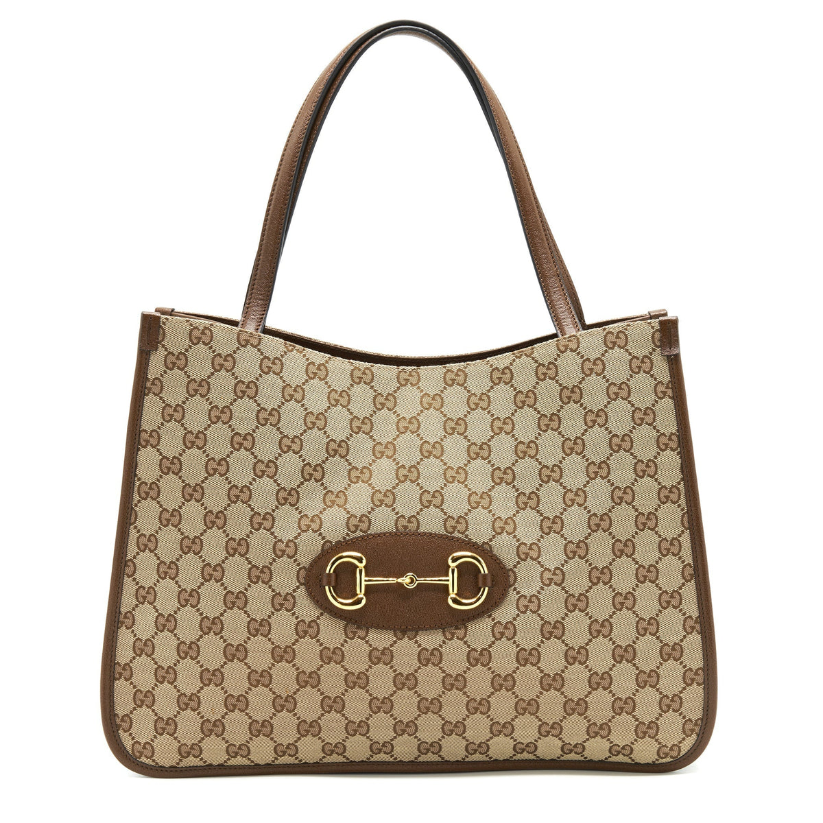 GUCCI 1955 HORSEBIT TOTE BAG BROWN