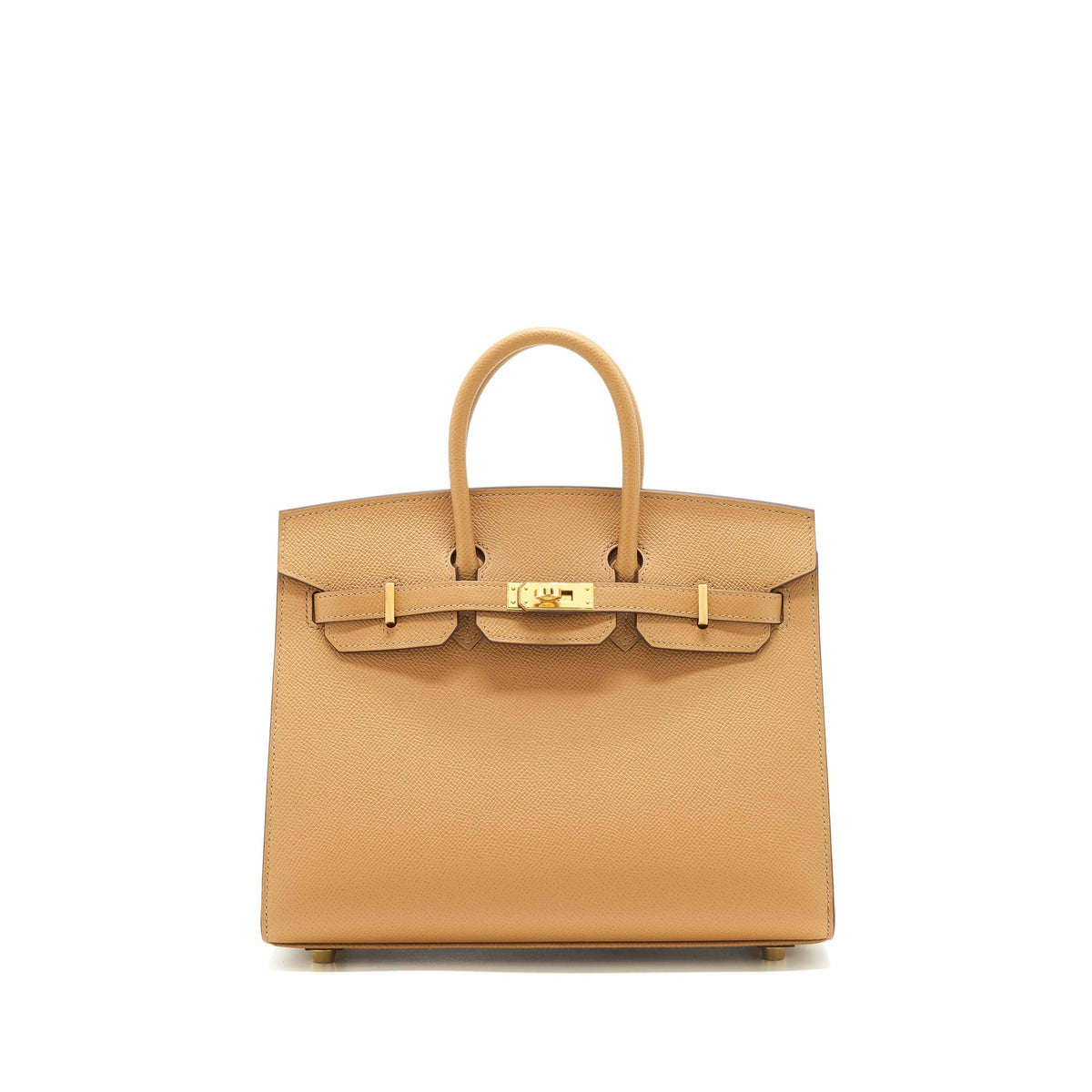 HERMES BIRKIN 25 SELLIER EPSOM 4B BISCUIT GHW