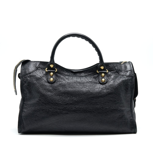 BALENCIAGA GIANT CITY BAG IN BLACK