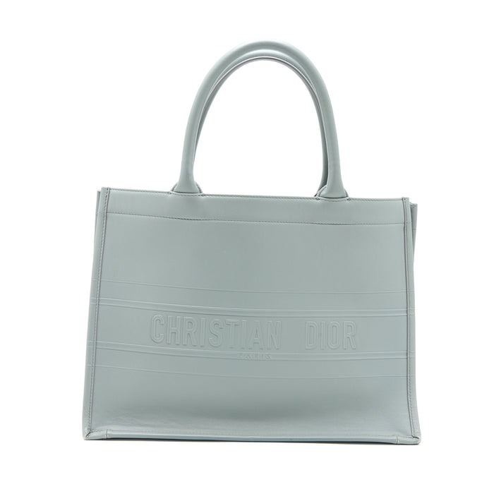 DIOR MEDIUM BOOK TOTE EMBOSSED CALFSKIN GREY