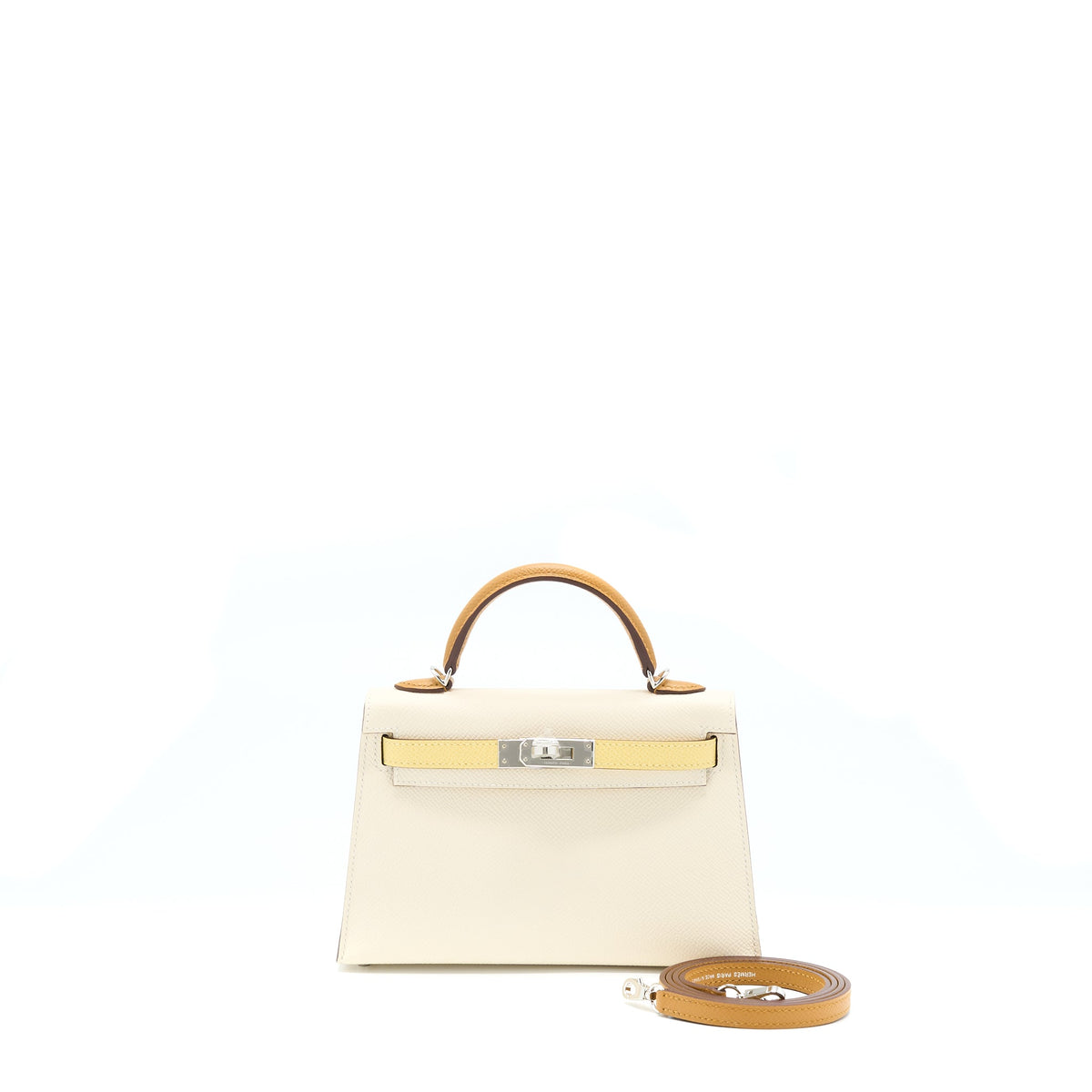 HERMES MINI KELLY II 20CM EPSOM NATA / SESAME / IAUNE POUSSIN SHW