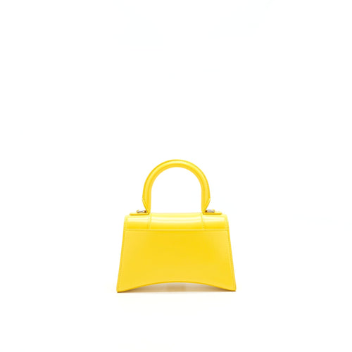 BALENCIAGA HOURGLASS XS TOP HANDLE YELLOW