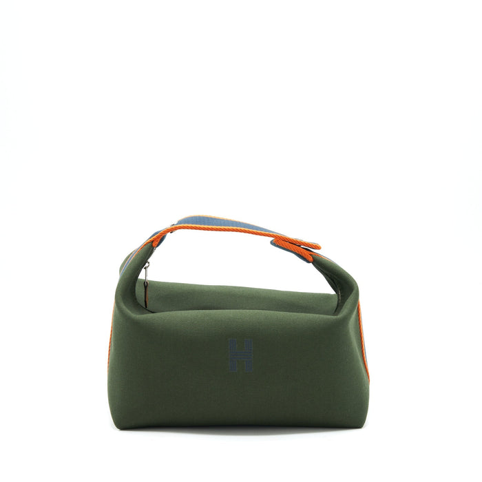 HERMES BRIDE-A-BRAC CASE LARGE MODEL TRAVEL POUCH DARK GREEN
