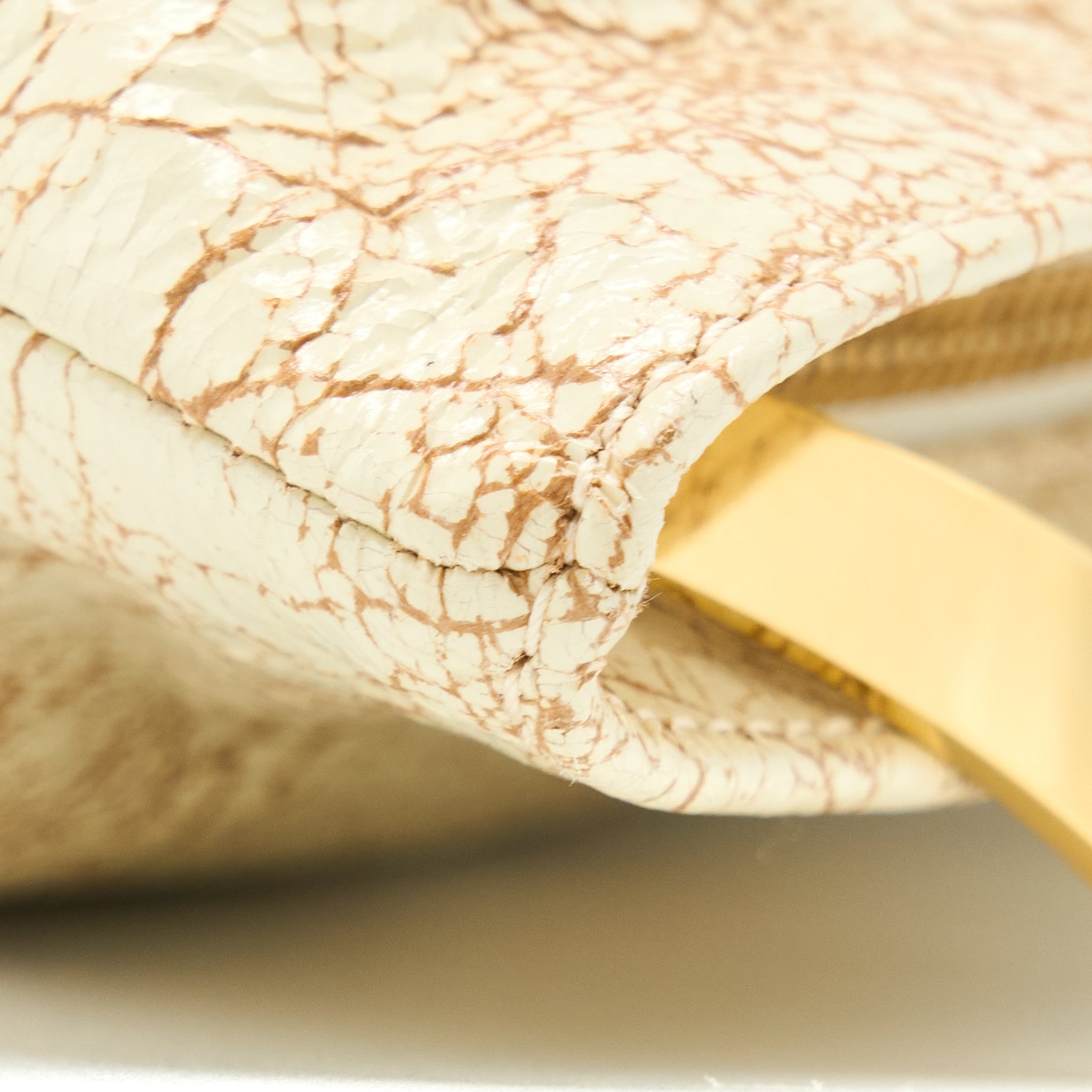 BOTTEGE VENETA THE TWIST LARGE BAG CRÈME GHW
