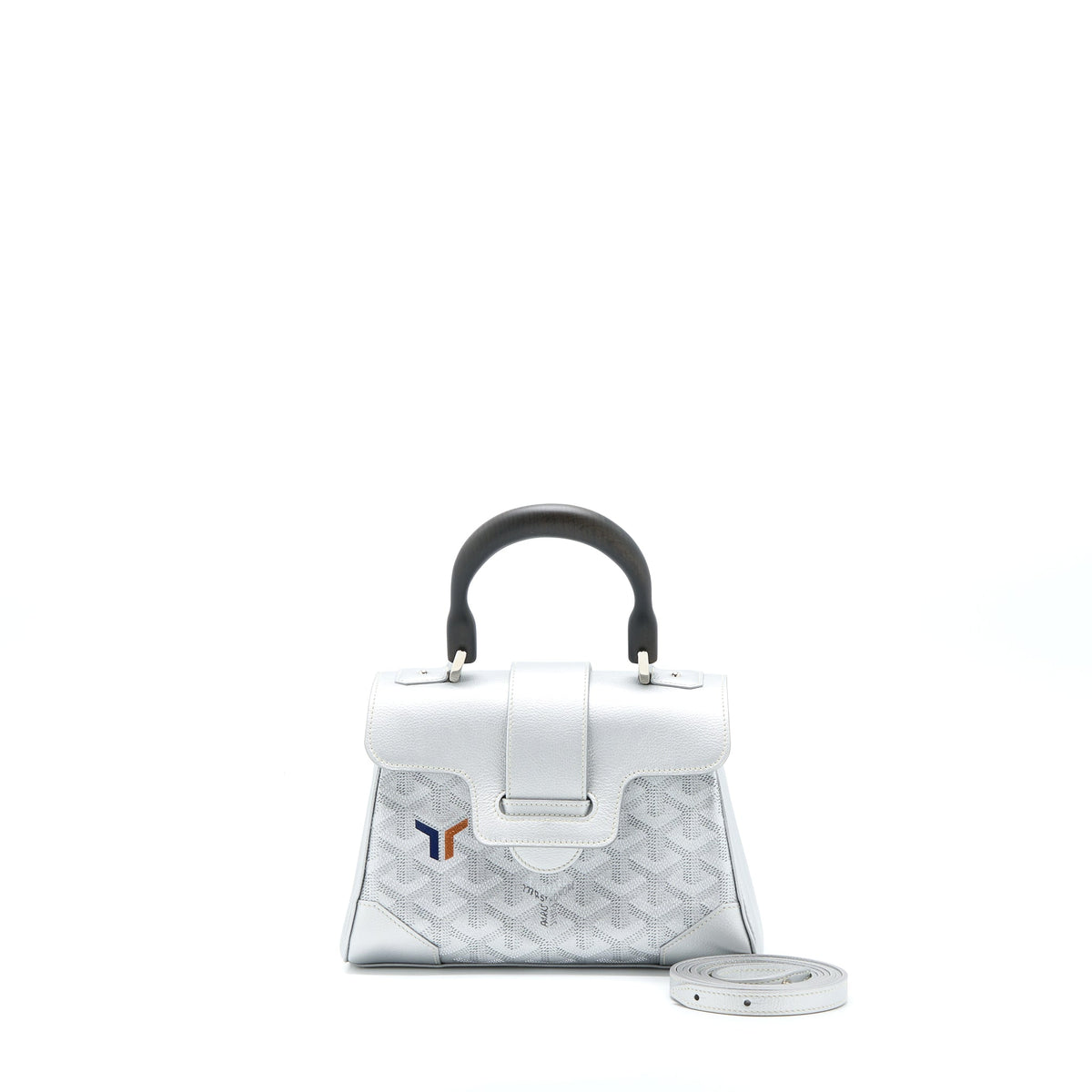 GOYARD SAIGON SOUPLE MINI LIMITED EDITION CANVAS/CALFSKIN SILVER SHW
