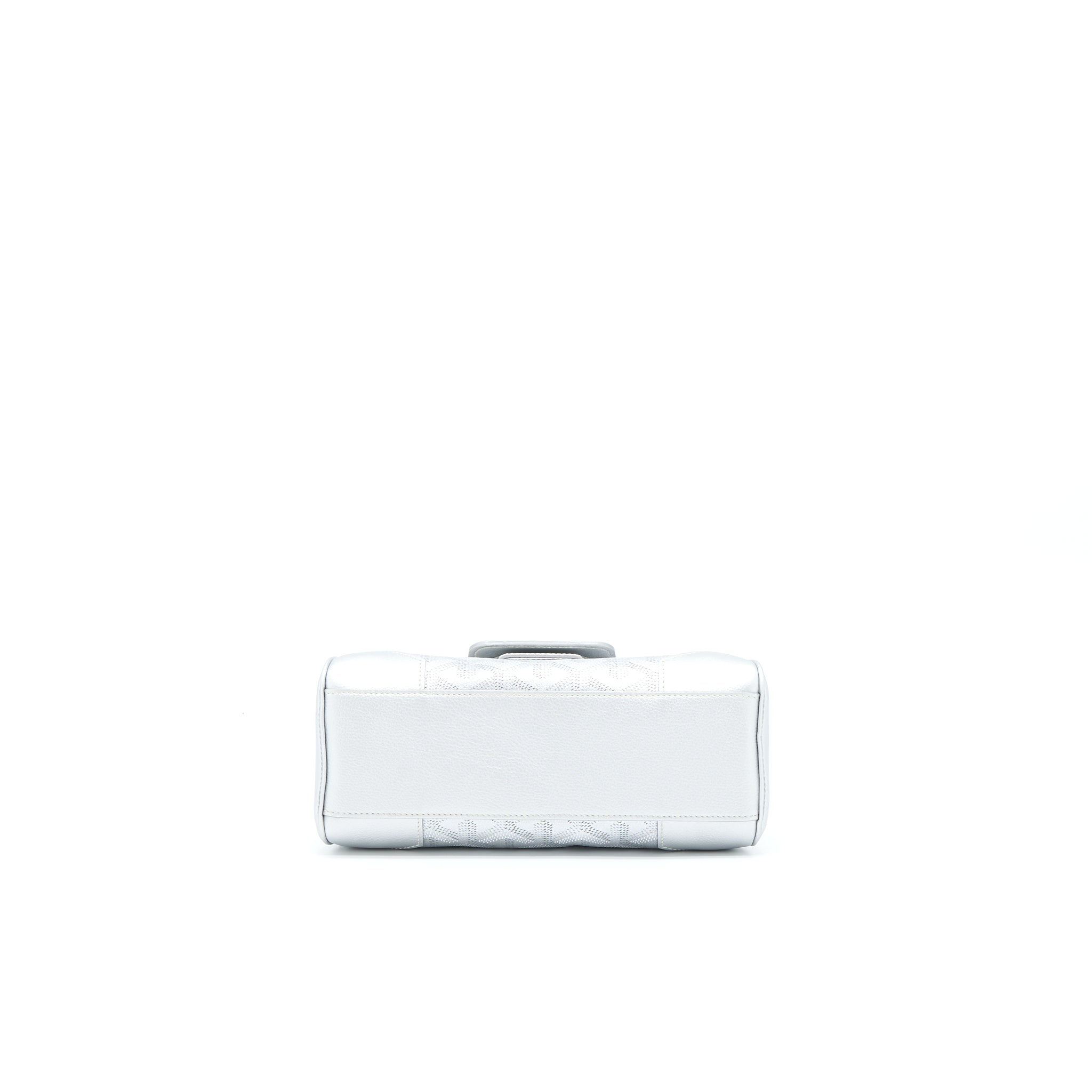 GOYARD SAIGON SOUPLE MINI LIMITED EDITION CANVAS/CALFSKIN SILVER SHW