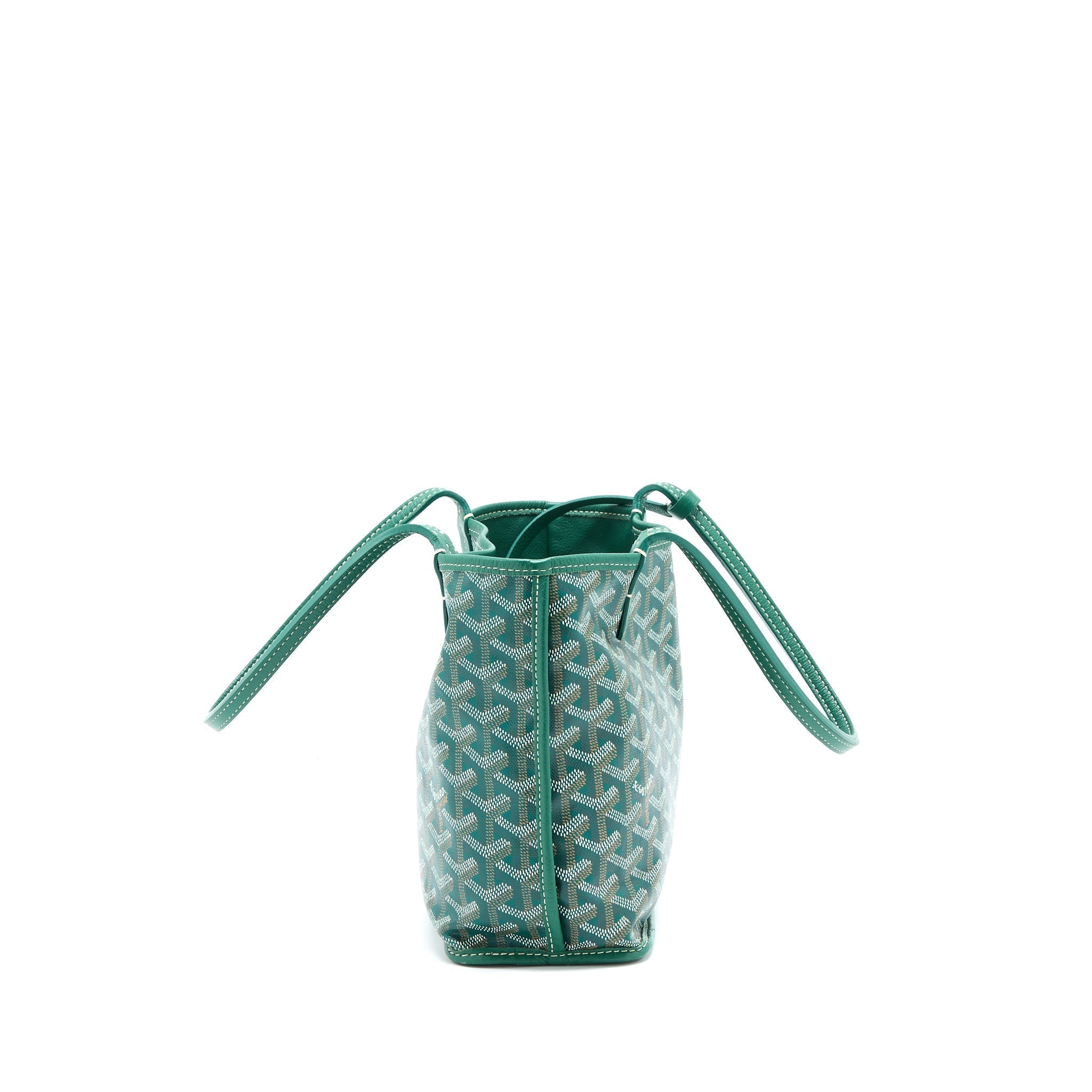 GOYARD ANJOU MINI BAG CANVAS/CALFSKIN GREEN SHW