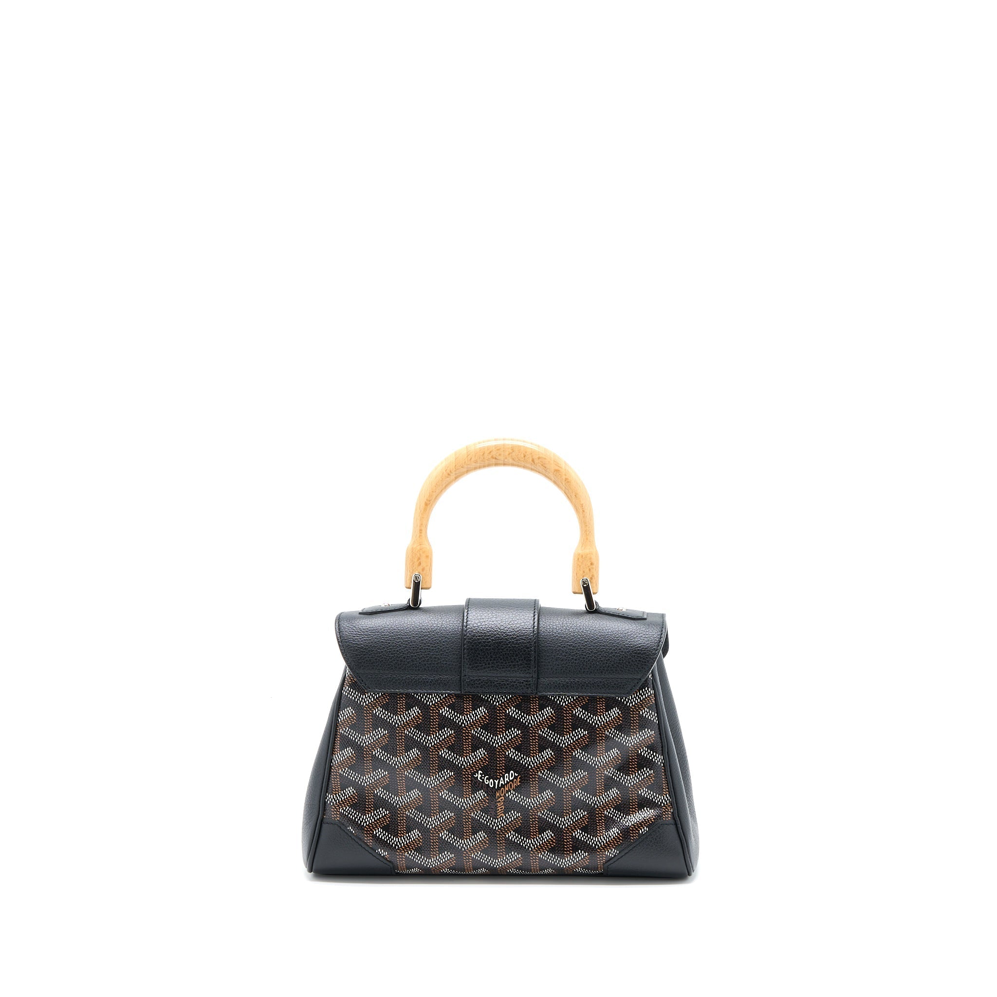 GOYARD MINI SAIGON SOUPLE BAG CANVAS/CALFSKIN BLACK SHW