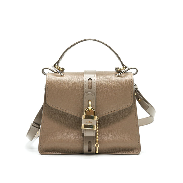 CHLOE TOP HANDLE SHOULDER BAG MOTTY GREY