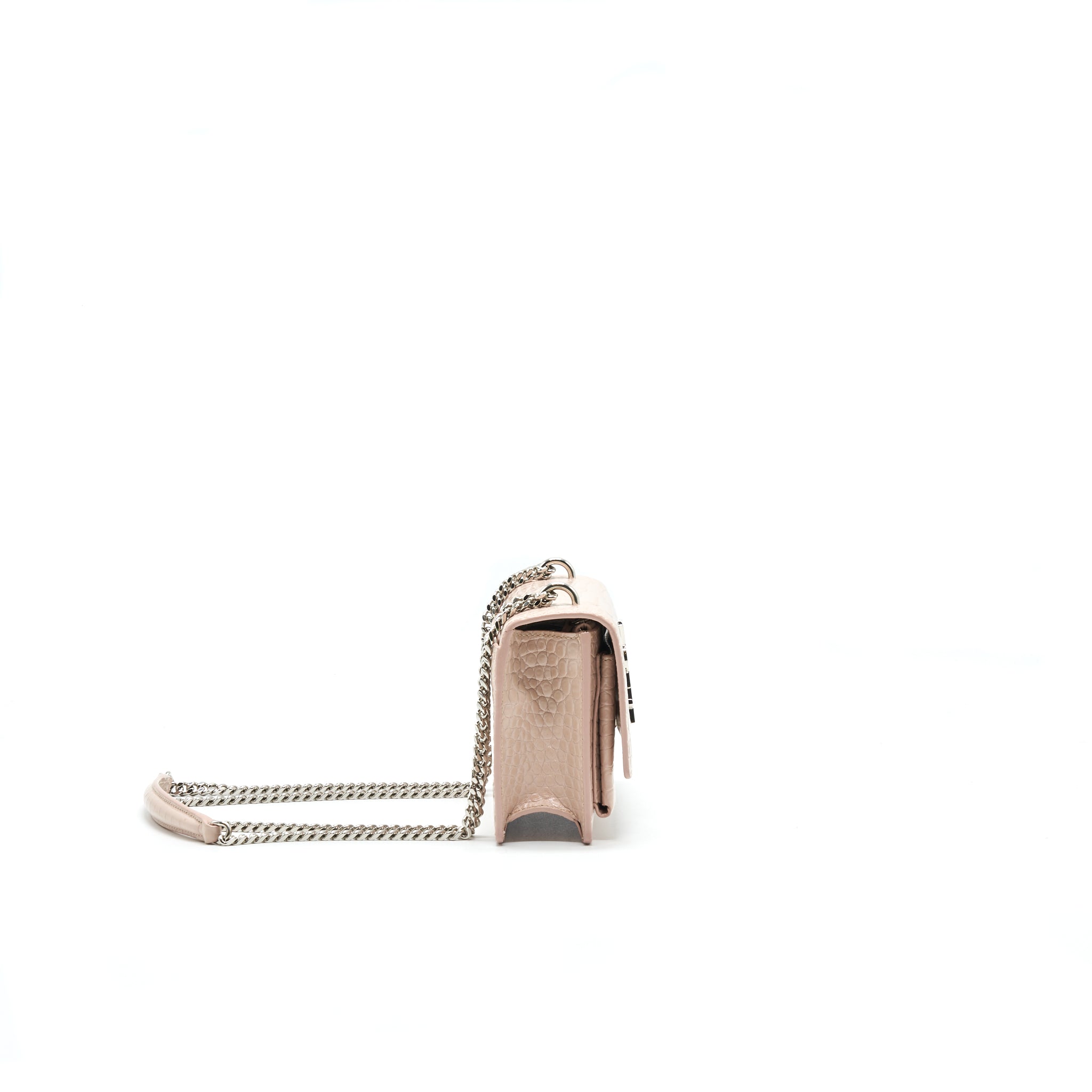 SAINT LAURENT /YSL SMALL WALLET ON CHAIN PINK SHW