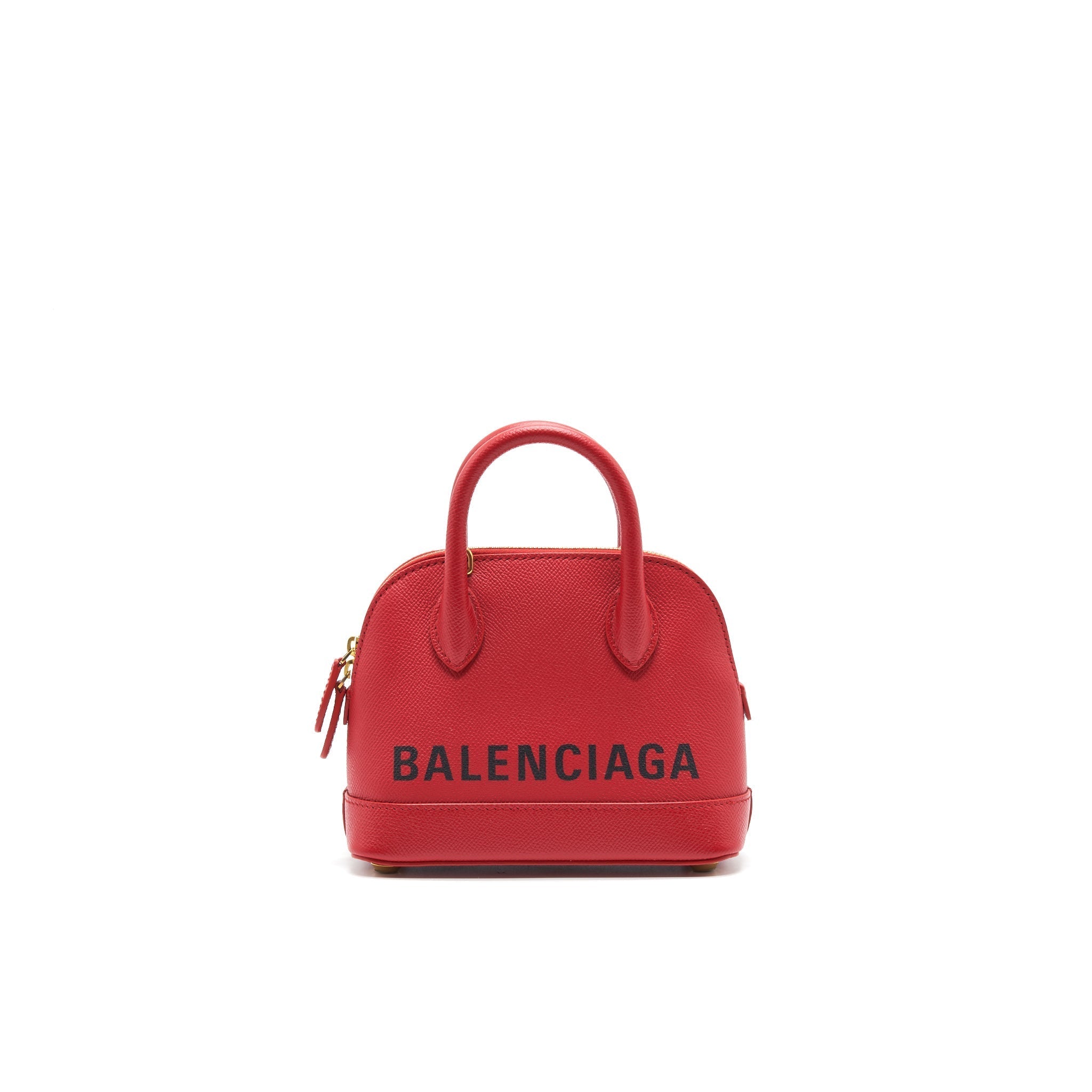 BALENCIAGA VILLE TOP HANDLE TOTE BAG XXS RED