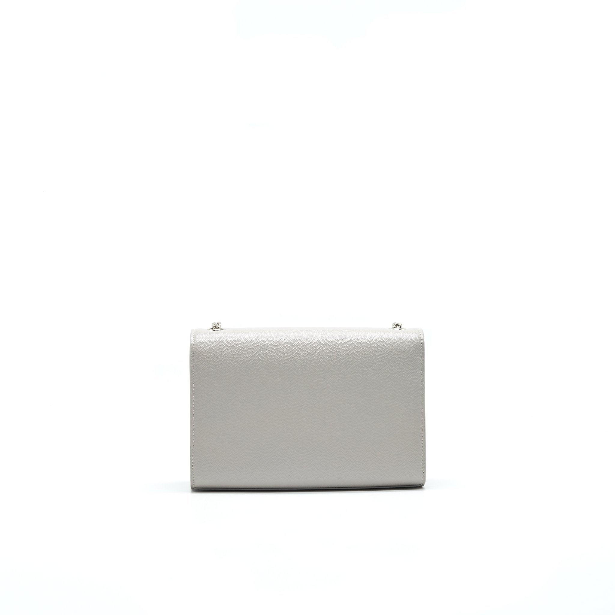 SAINT LAURENT SMALL KATE SMALL CHAIN BAG LIGHT GREY SHW