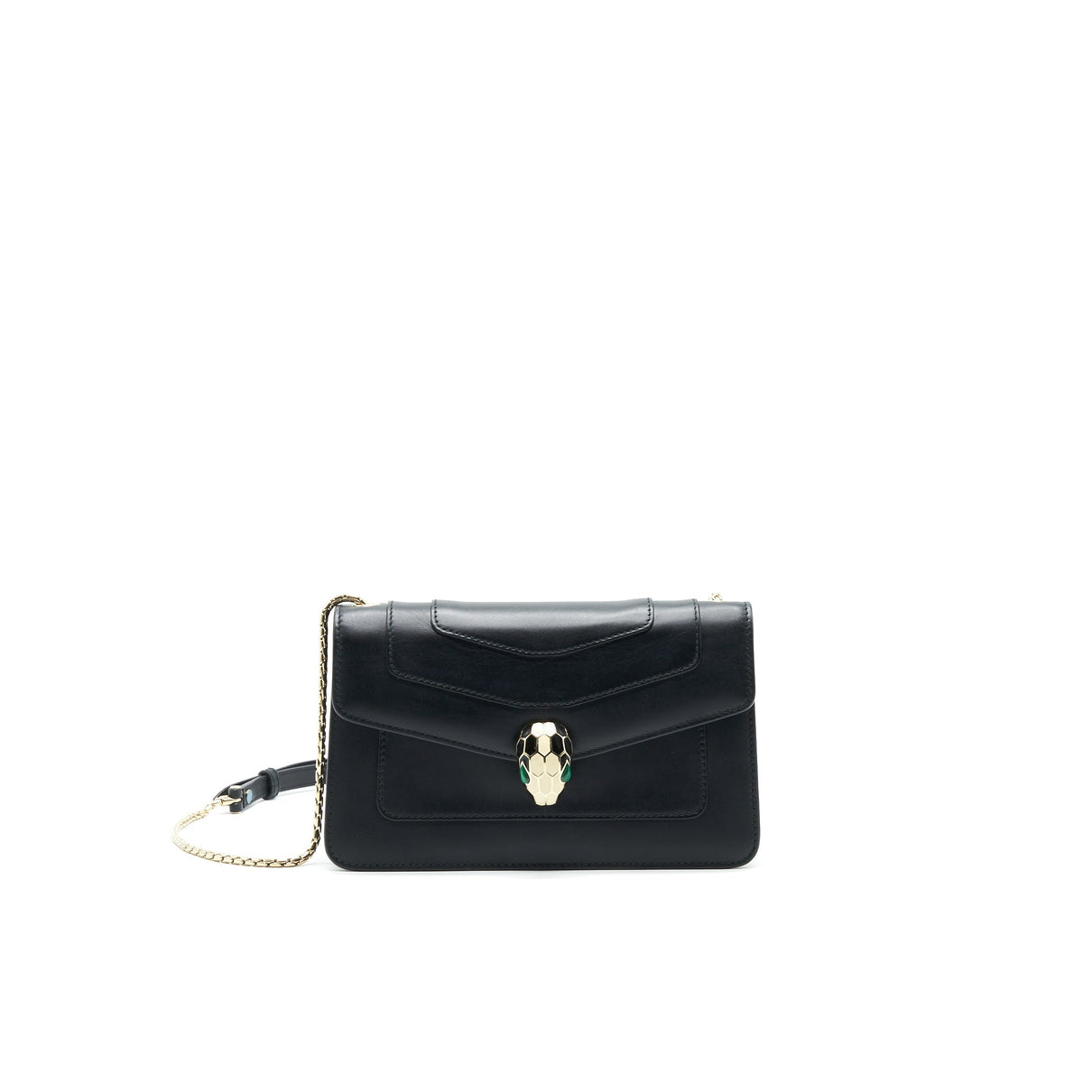 BVLGARI SERPENTI CHAIN BAG IN BLACK