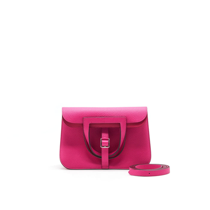 HERMES HALZAN 25 BAG ROSE SHOCKING/ FRAMBOISE