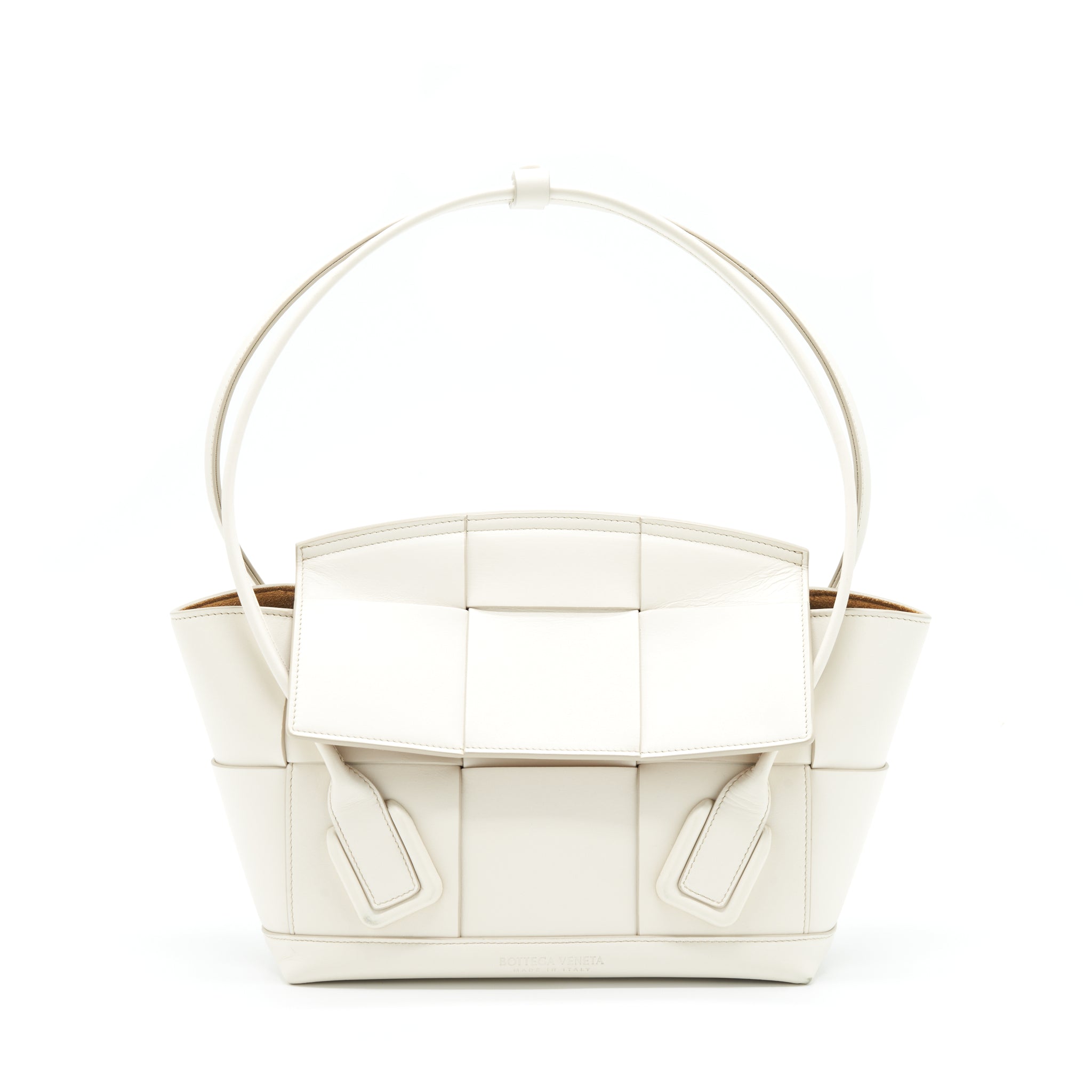 BOTTEGA VENETA ARCO BAG CALFSKIN WHITE SHW