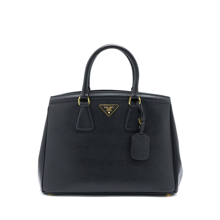 PRADA TOP HANDLE TOTE BAG CALFSKIN BLACK GHW
