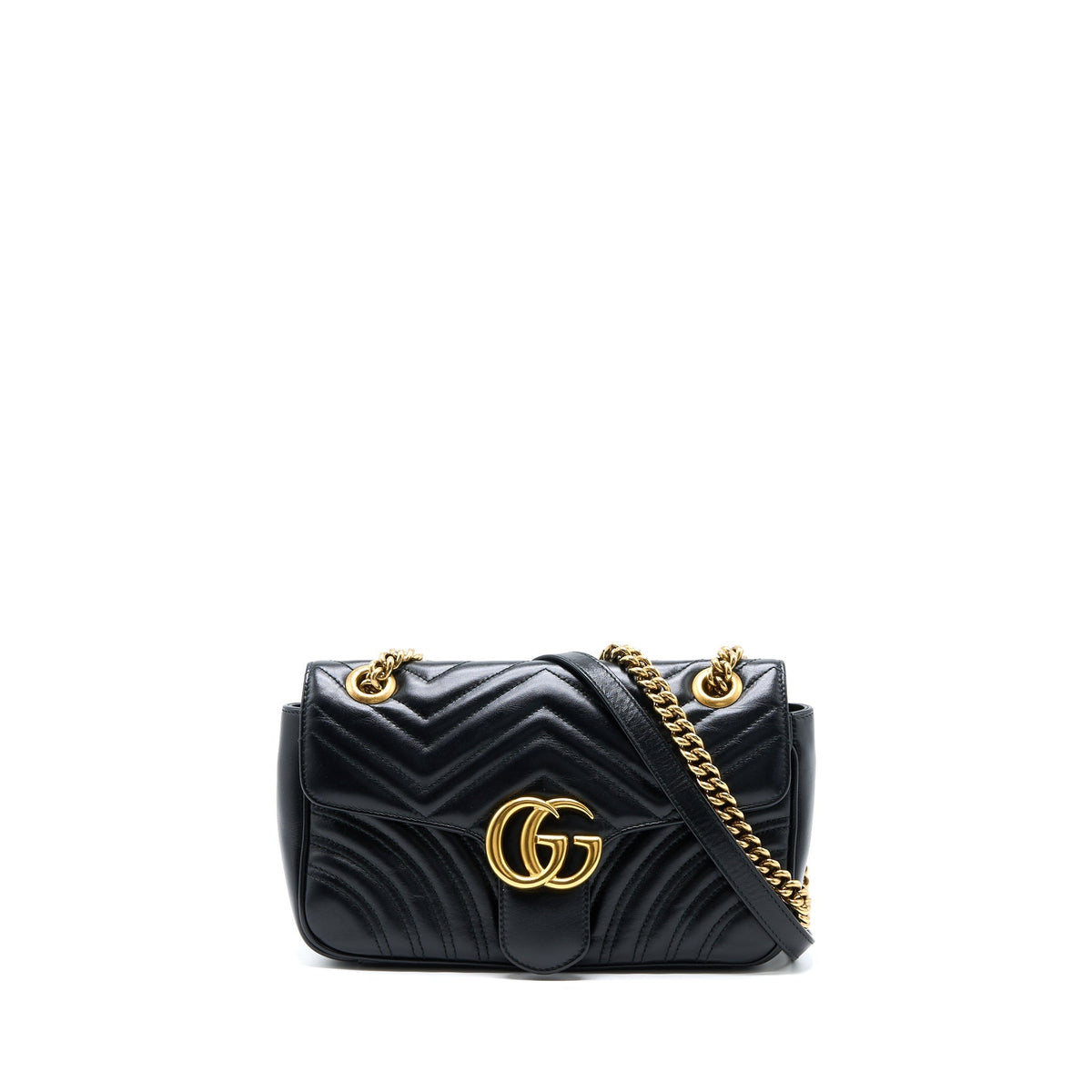 GUCCI SMALL MARMONT CALFSKIN BLACK GHW