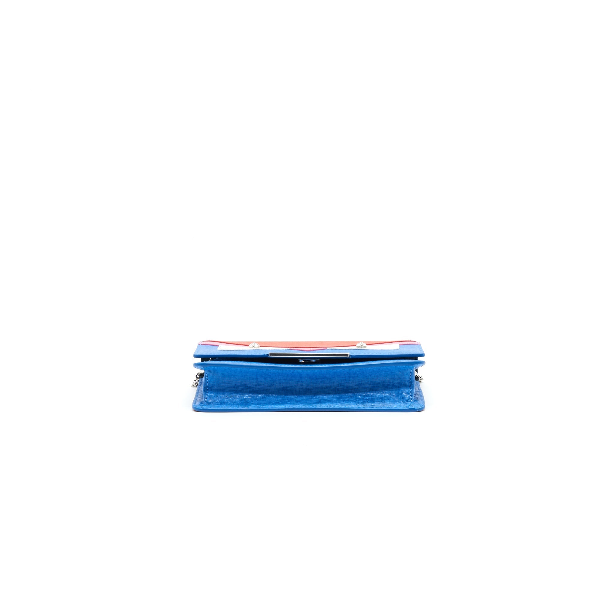 FENDI MONSTER WALLET ON CHAIN ORANGE/ BLUE