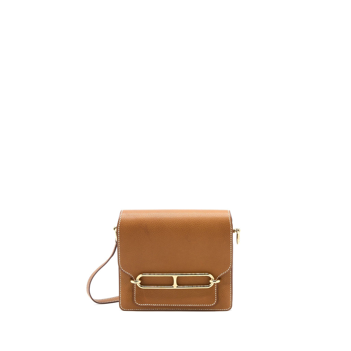 HERMES MINI ROULIS BARENIA FAUBOURG 34 FAUVE GHW