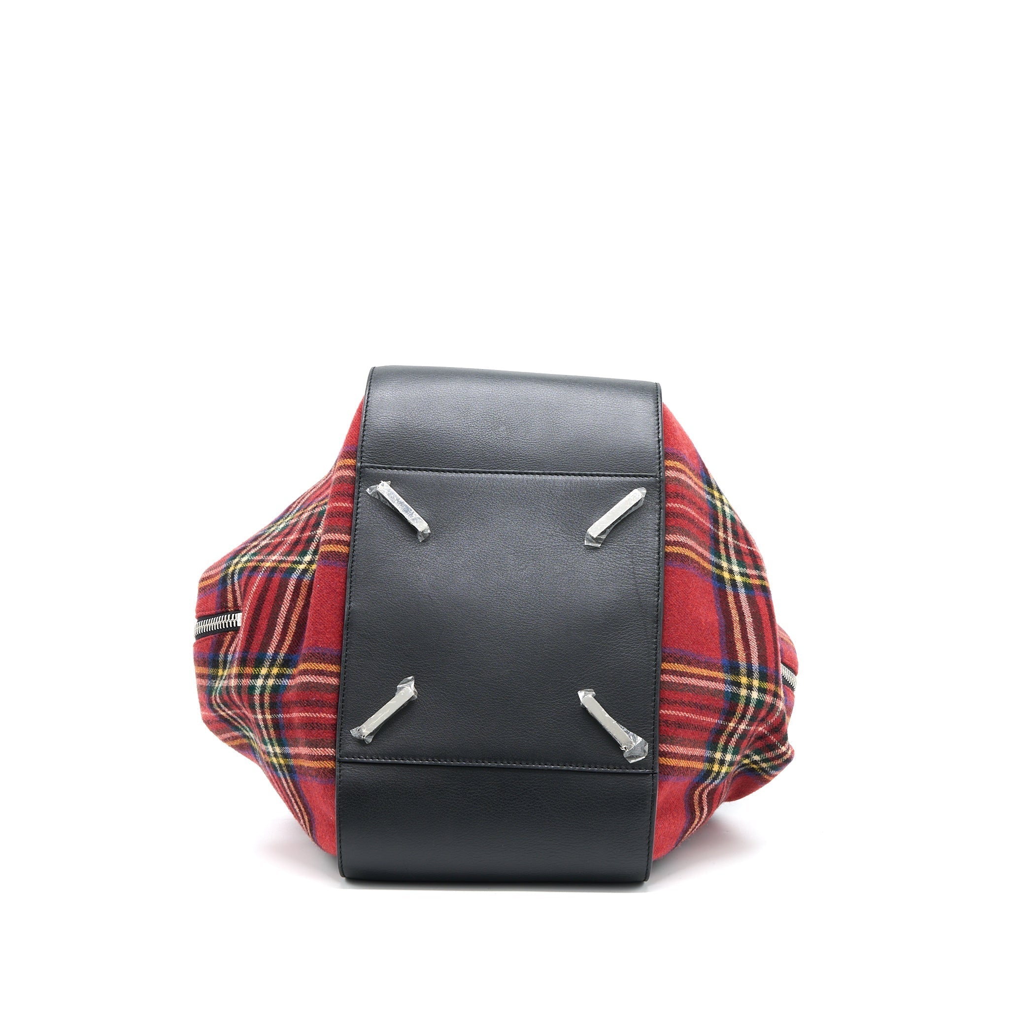 LOEWE HAMMOCK TARTAN BAG BLACK/RED TARTAN CALF/TEXTILE SHW