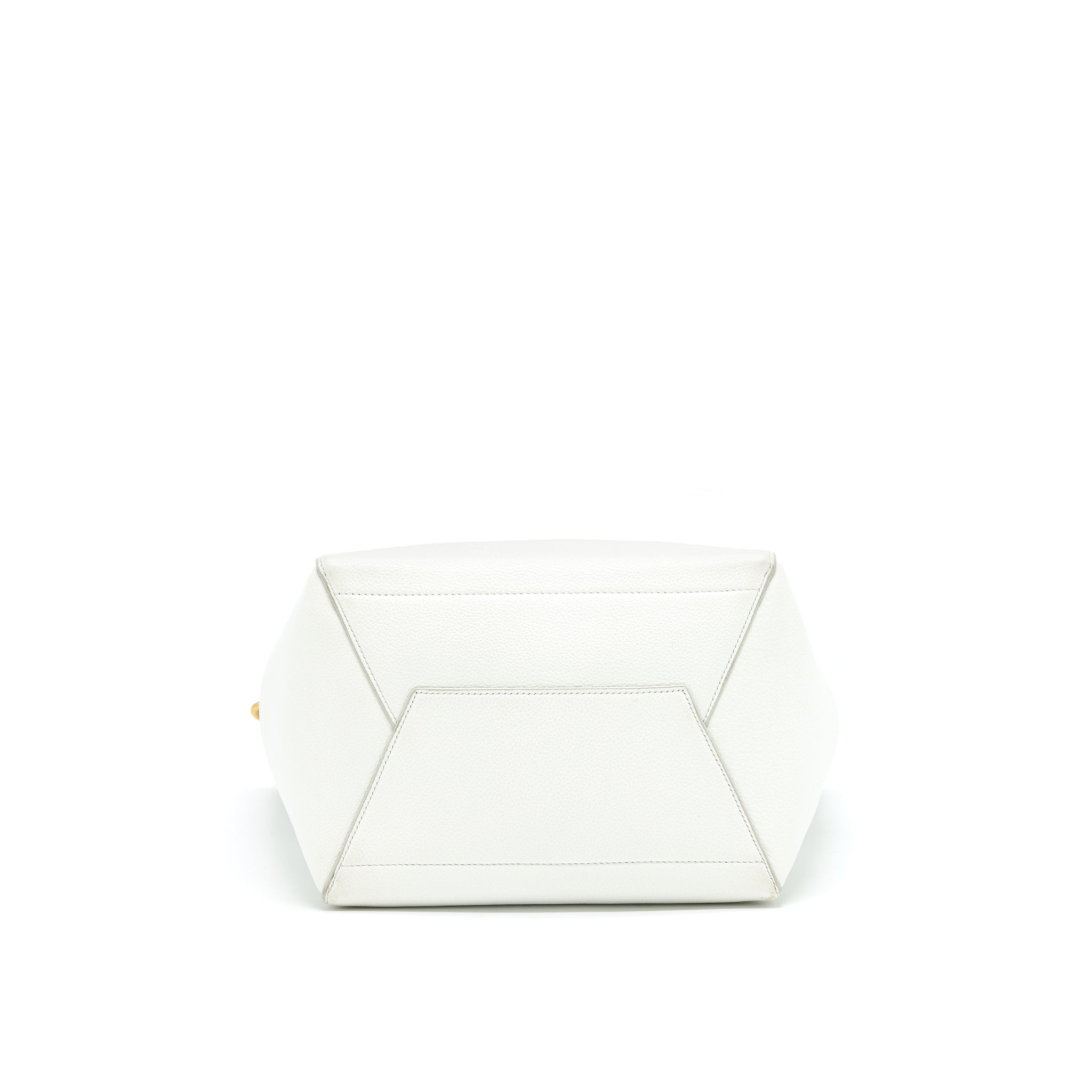 CELINE SANGLE BUCKET BAG IN WHITE