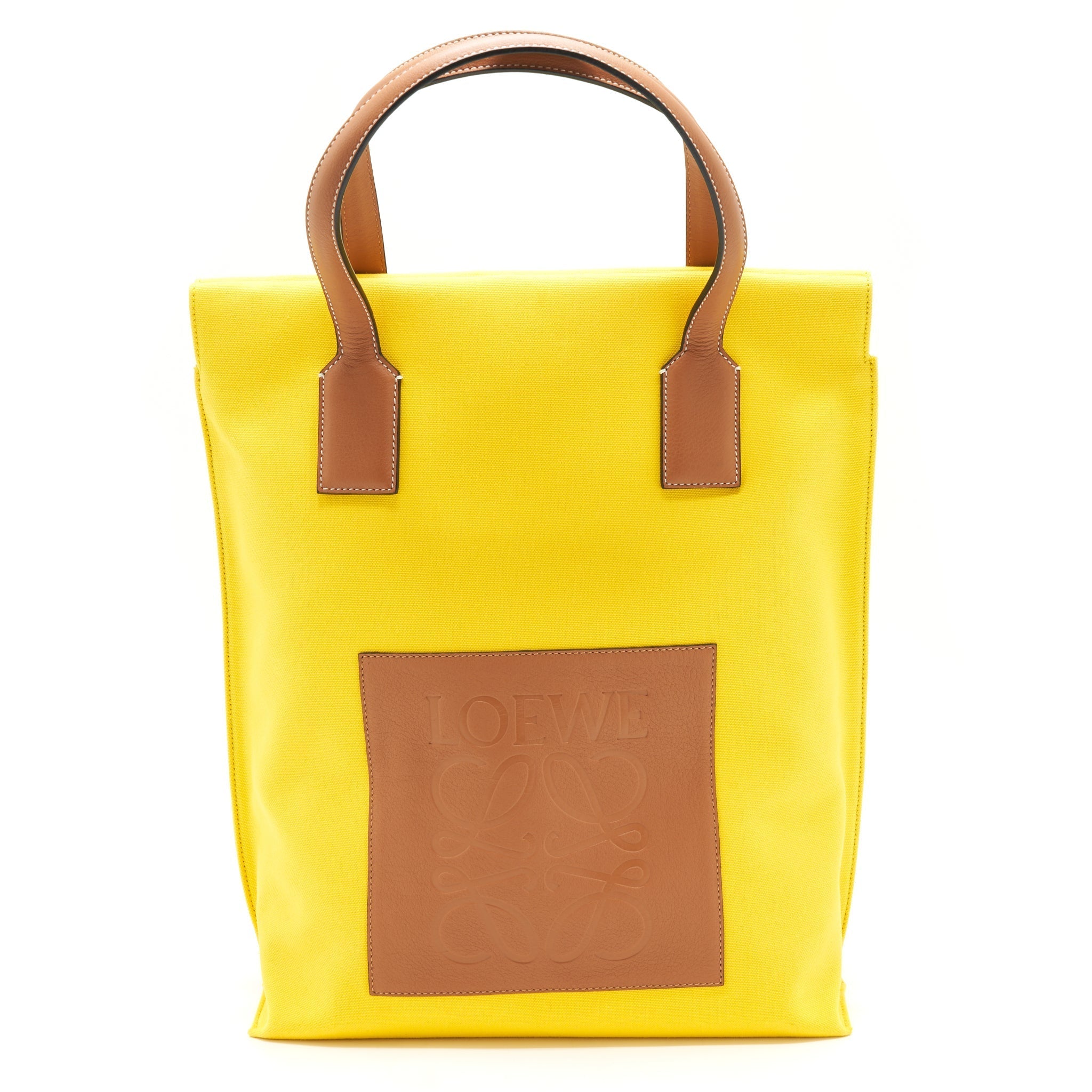 LOEWE TOTE BAG CANVAS YELLOW/GOLD SHW