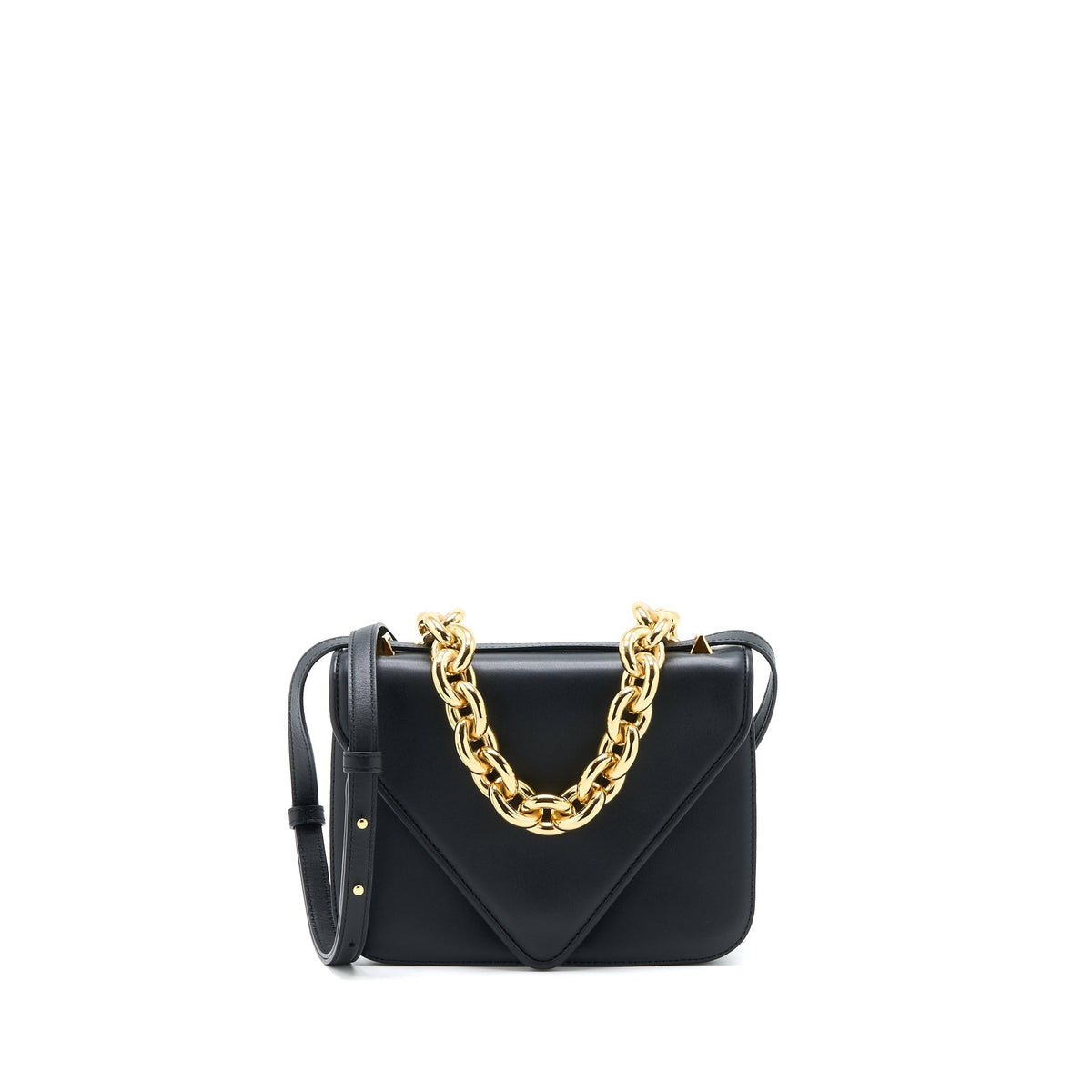 BOTTEGA VENETA SMALL MOUNT BAG CALFSKIN BLACK GHW