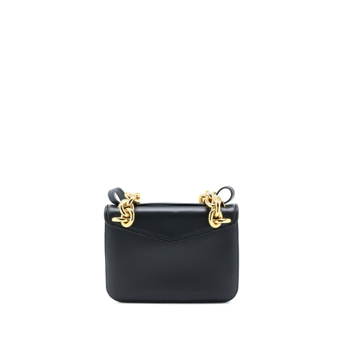 BOTTEGA VENETA SMALL MOUNT BAG CALFSKIN BLACK GHW
