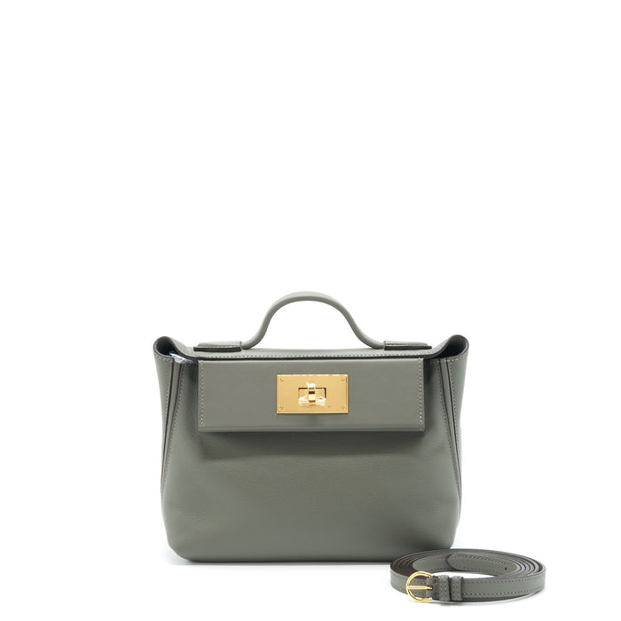 HERMES MINI 24/24 2424 - 21 EVERCOLOR / SWIFT GRIS MEYER GHW