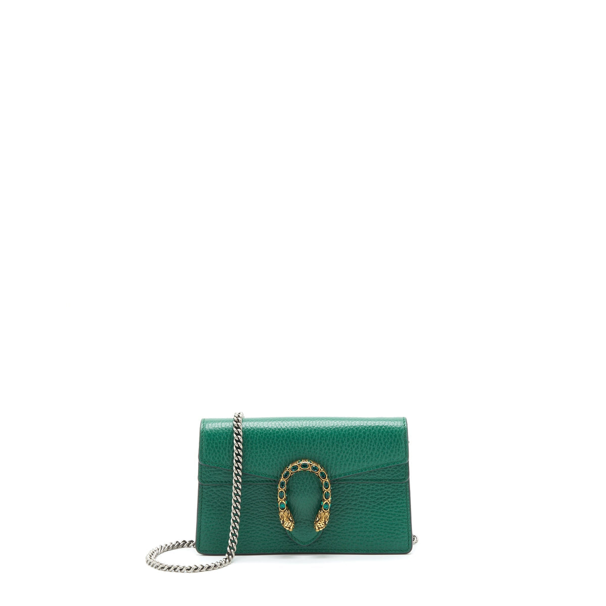 GUCCI DIONYSUS SUPER MINI BAG GREEN GOLD/SLIVER HARDWARE