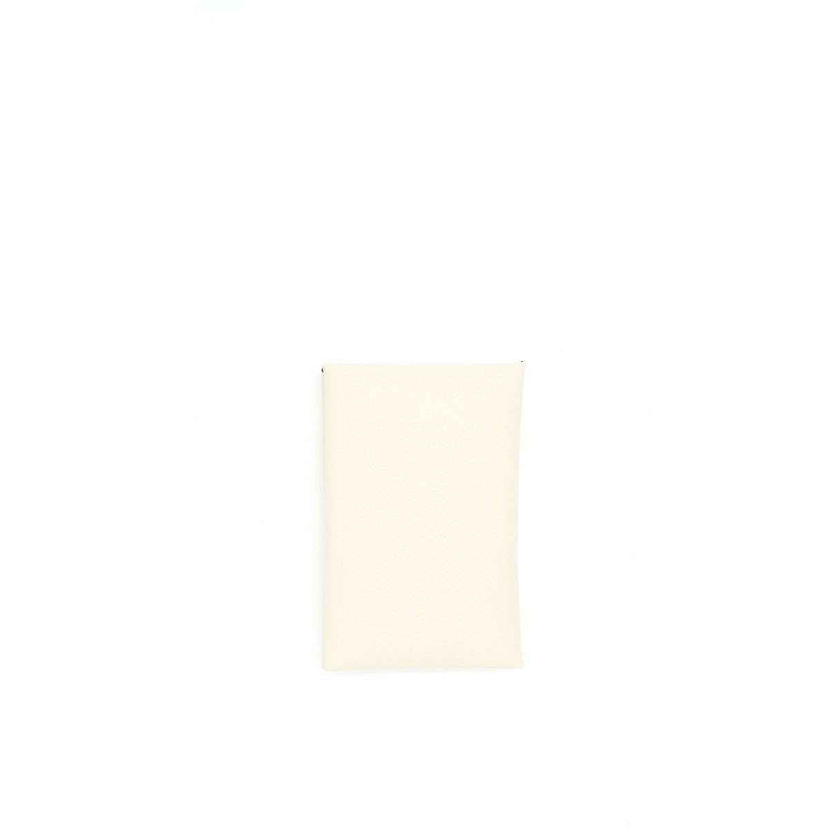 HERMES CALVI CARD HOLDER CRAIE / JAUNE AMBRE