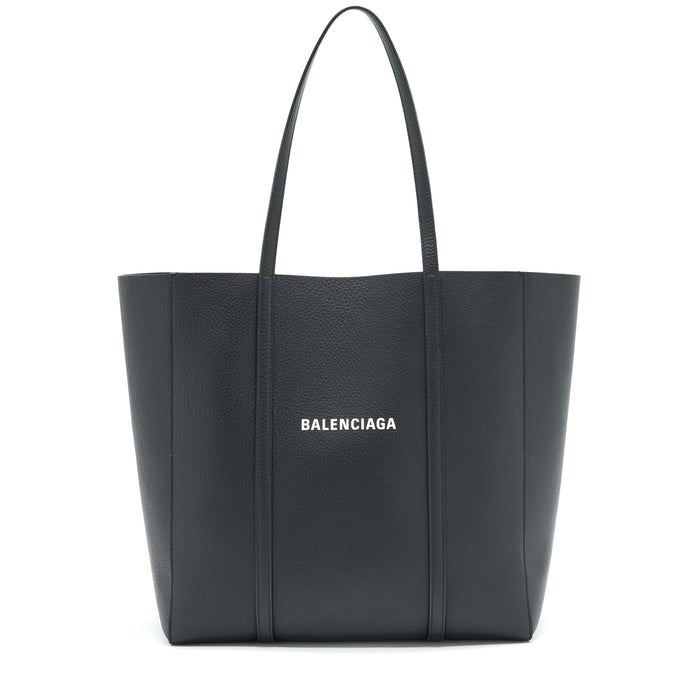 BALENCIAGA LEATHER SHOPPING TOTE BAG BLACK