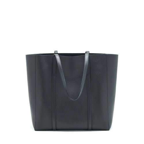 BALENCIAGA LEATHER SHOPPING TOTE BAG BLACK