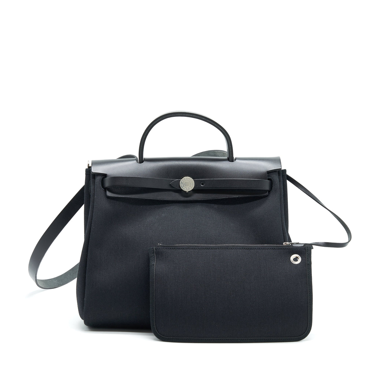 HERMES HERBAG ZIP 31 RETOUR BAG BLACK SHW